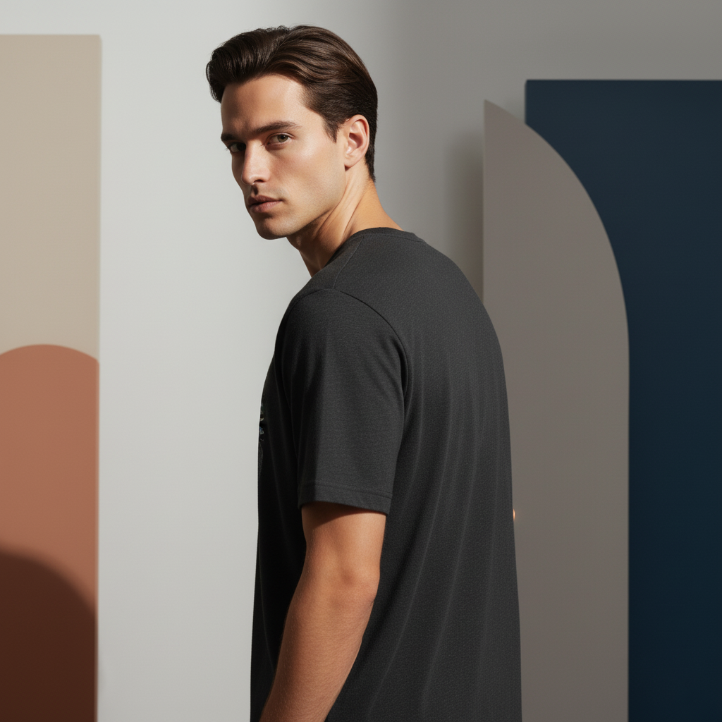 Abstract Faces T-Shirt, Black and White Surreal Graphic Tee, Unisex Cotton Art Shirt