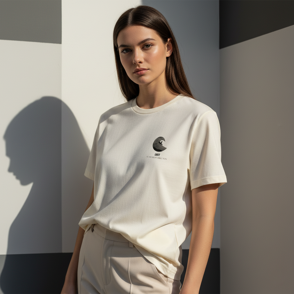 Lost in the Right Direction T-Shirt, Surfer Graphic Tee, Minimalist Ocean Wave Shirt