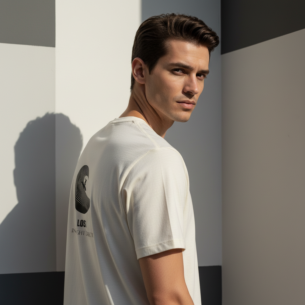 Lost in the Right Direction T-Shirt, Surfer Graphic Tee, Minimalist Ocean Wave Shirt