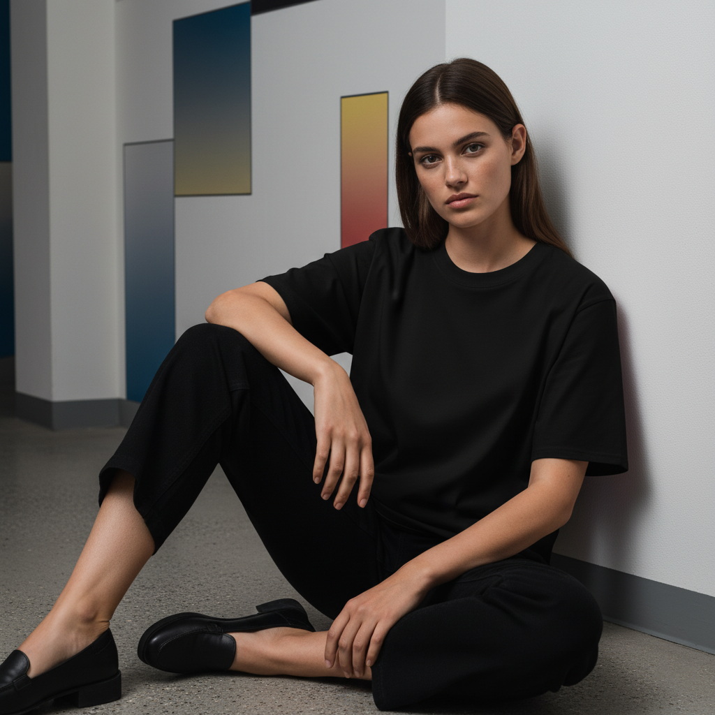 Oversized Heavyweight T-Shirt – Colorful Balloon Walker Art Design