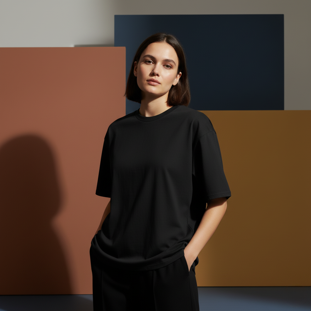 Oversized heavyweight t-shirt - Rainbow Prism Mouth