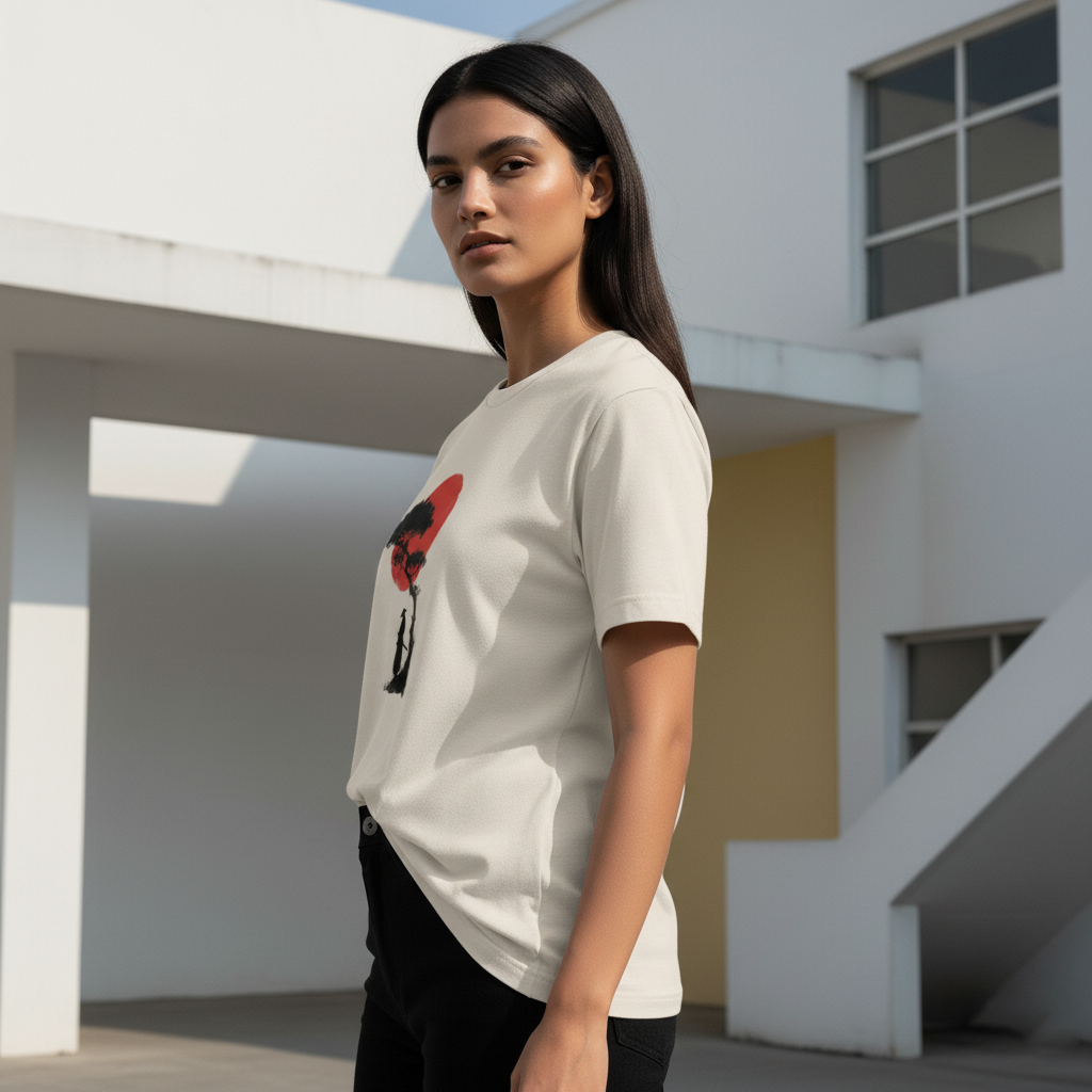 Samurai T-Shirt, Japanese Warrior Graphic, Unisex Cotton Tee