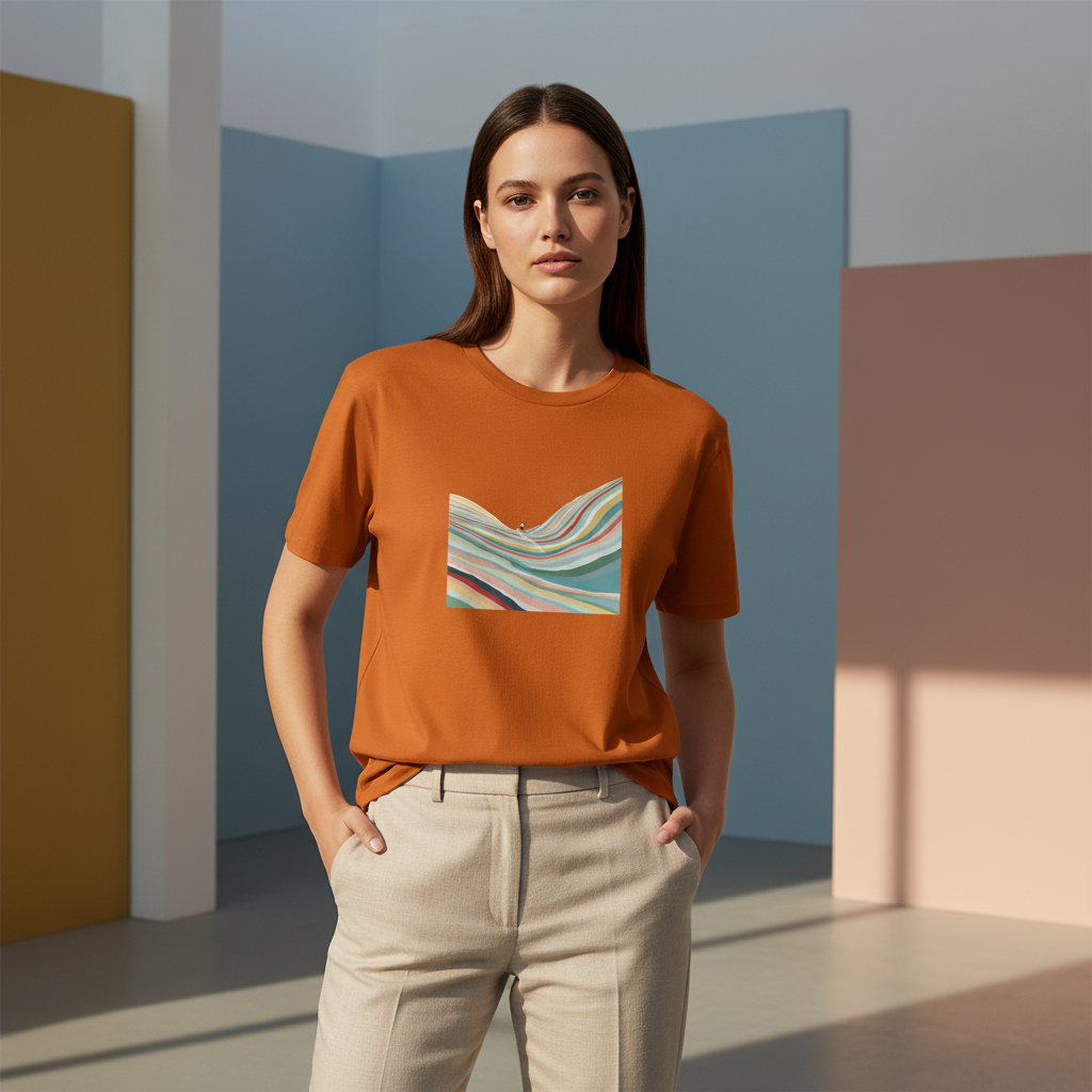 Surfing Wave T-Shirt, Minimalist Ocean Graphic Tee, Unisex Soft Cotton Surfer Shirt