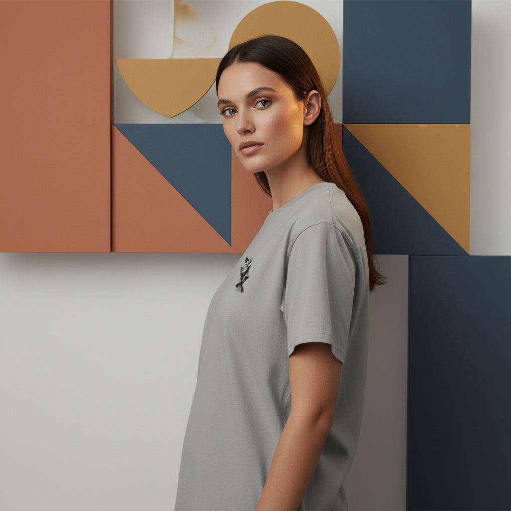 Unisex Garment-Dyed Heavyweight T-Shirt – Expressionist Lady in Black & White