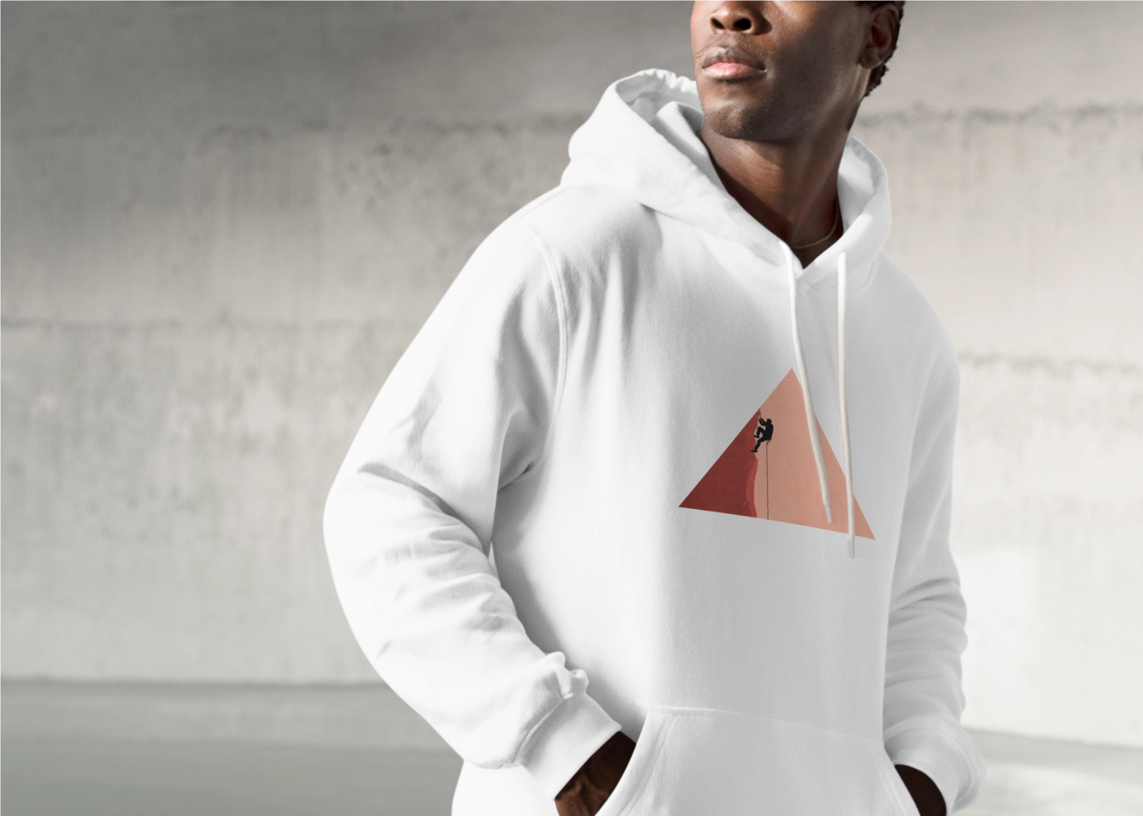 Rock Climber Hoodie, Minimalist Climbing Graphic Sweatshirt, Unisex Adventure Hoodie